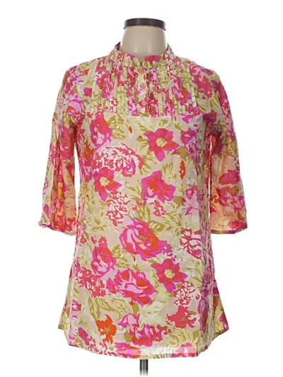 Pre-owned Assorted Brands 3/4 Sleeve Blouse In Pink