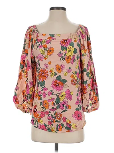 Pre-owned Assorted Brands 3/4 Sleeve Blouse In Pink