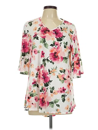 Pre-owned Assorted Brands 3/4 Sleeve Blouse In Pink