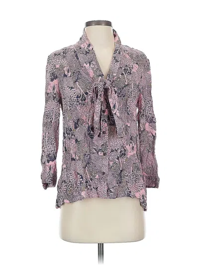 Pre-owned Assorted Brands 3/4 Sleeve Blouse In Purple