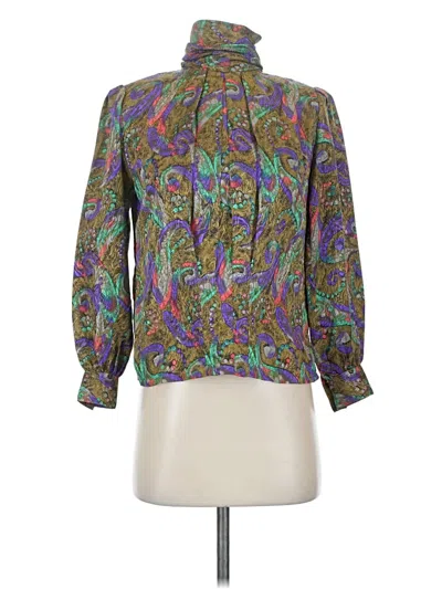 Pre-owned Assorted Brands 3/4 Sleeve Blouse In Purple