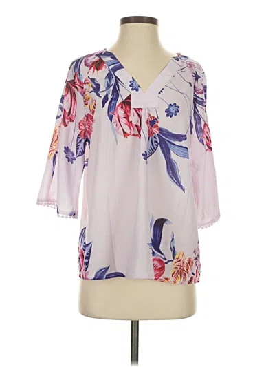 Assorted Brands 3/4 Sleeve Blouse In Purple