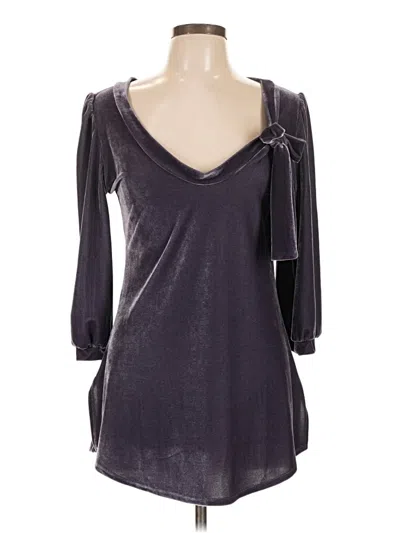 Pre-owned Assorted Brands 3/4 Sleeve Blouse In Purple