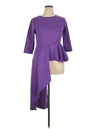 Pre-owned Assorted Brands 3/4 Sleeve Blouse In Purple