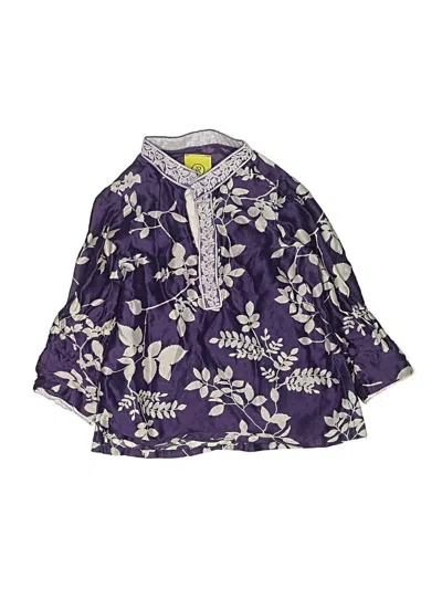 Pre-owned Assorted Brands Kids' 3/4 Sleeve Blouse In Purple