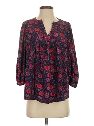 Pre-owned Assorted Brands 3/4 Sleeve Blouse In Purple
