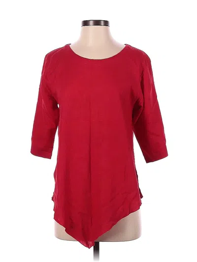 Pre-owned Assorted Brands 3/4 Sleeve Blouse In Red