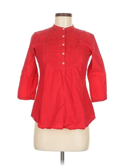 Pre-owned Assorted Brands 3/4 Sleeve Blouse In Red
