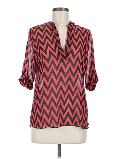 Pre-owned Assorted Brands 3/4 Sleeve Blouse In Red