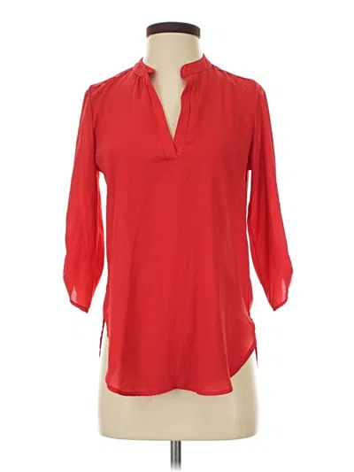 Pre-owned Assorted Brands 3/4 Sleeve Blouse In Red