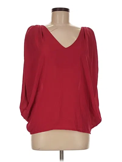 Pre-owned Assorted Brands 3/4 Sleeve Blouse In Red