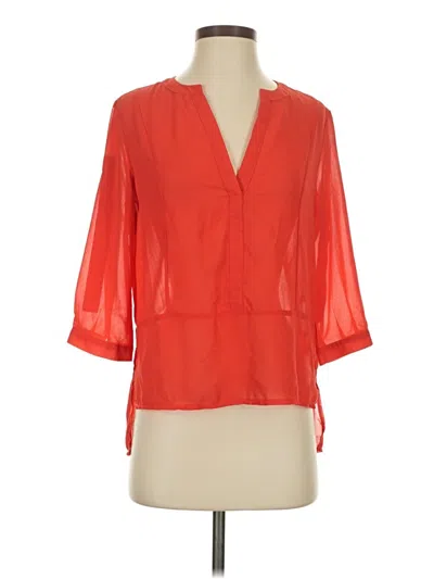 Pre-owned Assorted Brands 3/4 Sleeve Blouse In Red