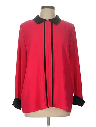Pre-owned Assorted Brands 3/4 Sleeve Blouse In Red