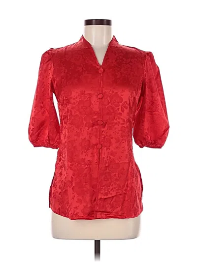 Assorted Brands 3/4 Sleeve Blouse In Red
