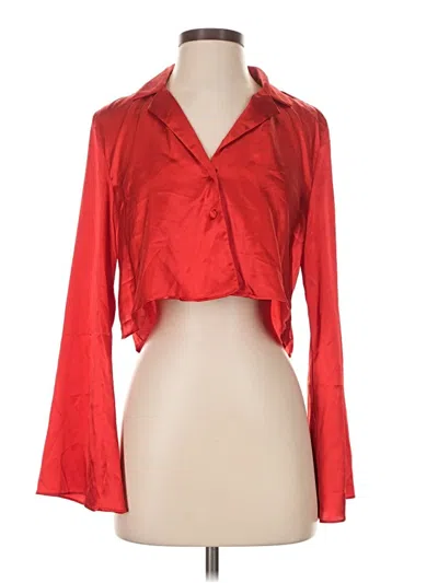 Pre-owned Assorted Brands 3/4 Sleeve Blouse In Red