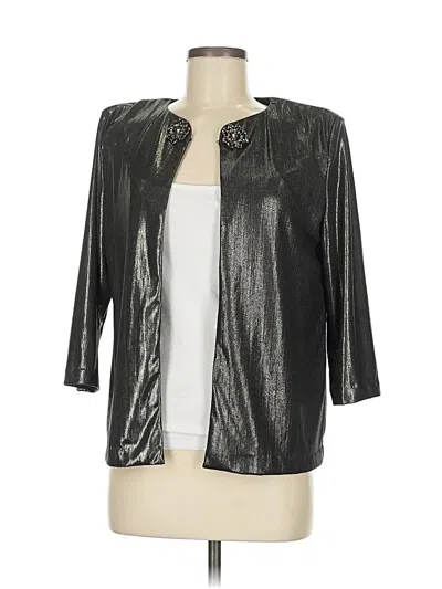 Pre-owned Assorted Brands 3/4 Sleeve Blouse In Silver