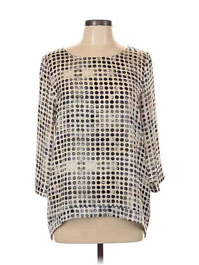 Pre-owned Assorted Brands 3/4 Sleeve Blouse In Silver