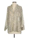 Assorted Brands 3/4 Sleeve Blouse In Silver
