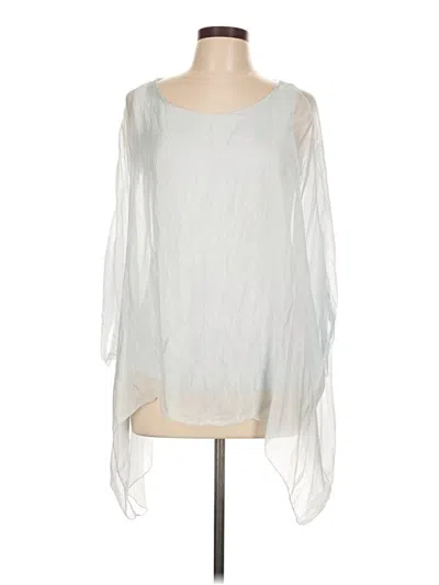 Pre-owned Assorted Brands 3/4 Sleeve Blouse In Silver