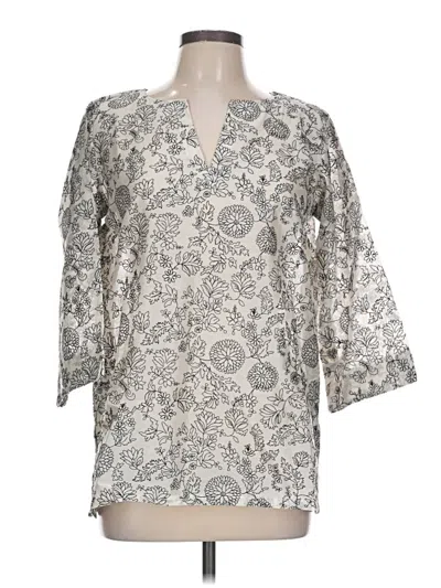 Assorted Brands 3/4 Sleeve Blouse In Silver