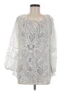 Assorted Brands 3/4 Sleeve Blouse In Silver