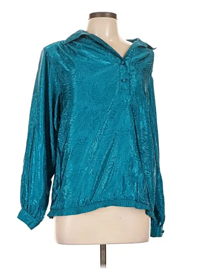 Pre-owned Assorted Brands 3/4 Sleeve Blouse In Teal