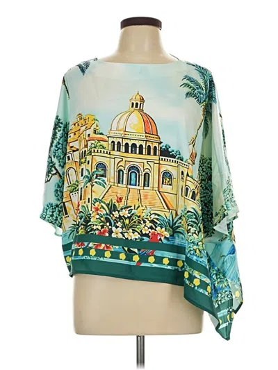 Assorted Brands 3/4 Sleeve Blouse In Teal