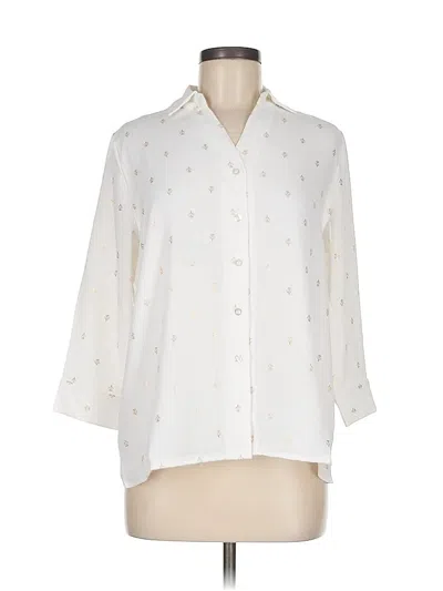 Pre-owned Assorted Brands 3/4 Sleeve Blouse In White