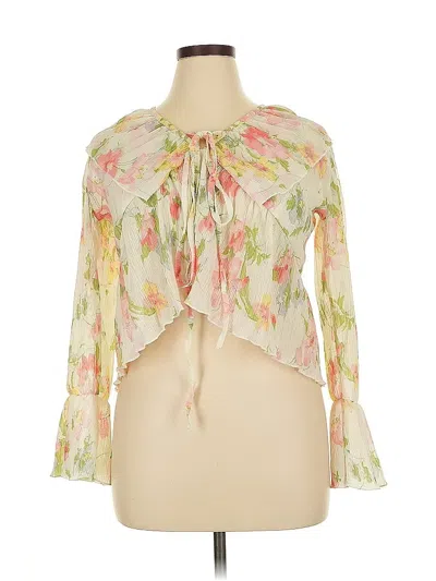 Pre-owned Assorted Brands 3/4 Sleeve Blouse In White