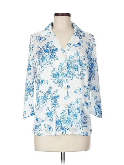 Pre-owned Assorted Brands 3/4 Sleeve Blouse In White