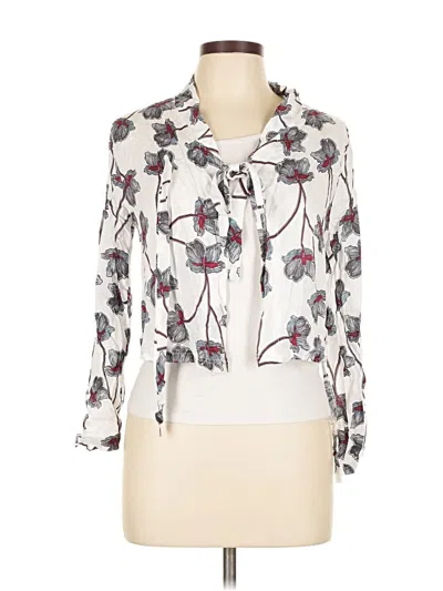 Pre-owned Assorted Brands 3/4 Sleeve Blouse In White