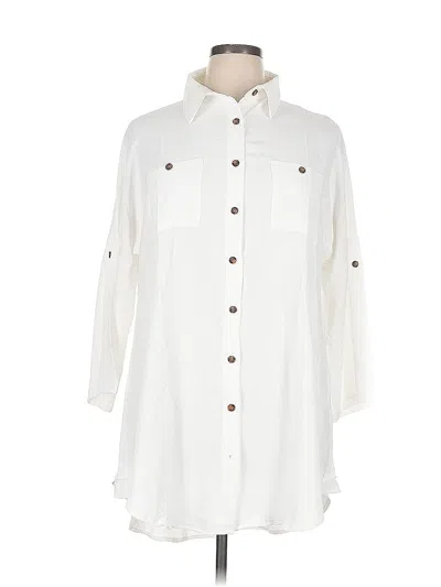Pre-owned Assorted Brands 3/4 Sleeve Blouse In White