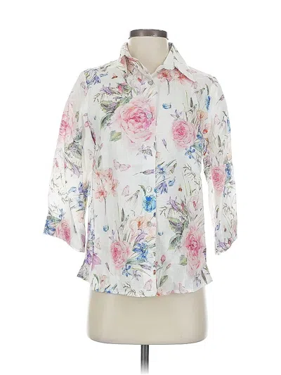 Pre-owned Assorted Brands 3/4 Sleeve Blouse In White