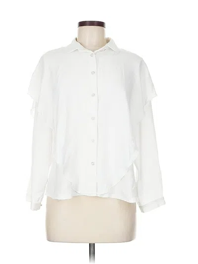 Pre-owned Assorted Brands 3/4 Sleeve Blouse In White