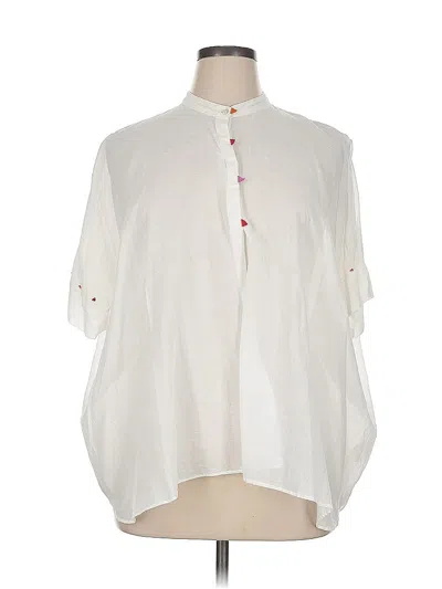 Pre-owned Assorted Brands 3/4 Sleeve Blouse In White