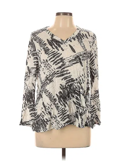 Pre-owned Assorted Brands 3/4 Sleeve Blouse In White