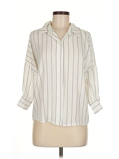 Pre-owned Assorted Brands 3/4 Sleeve Blouse In White