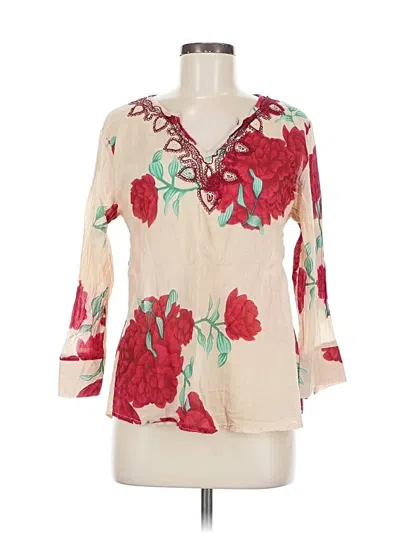 Pre-owned Assorted Brands 3/4 Sleeve Blouse In White