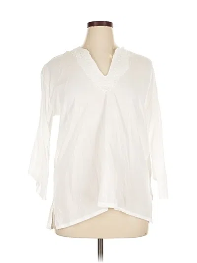 Pre-owned Assorted Brands 3/4 Sleeve Blouse In White