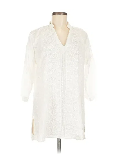 Pre-owned Assorted Brands 3/4 Sleeve Blouse In White