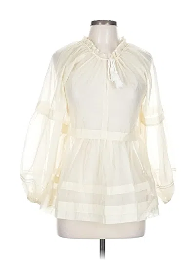 Pre-owned Assorted Brands 3/4 Sleeve Blouse In White
