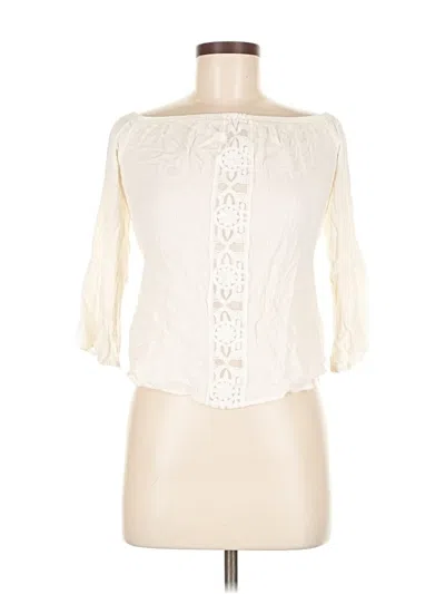 Pre-owned Assorted Brands 3/4 Sleeve Blouse In White