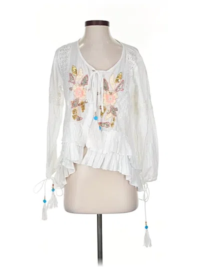 Pre-owned Assorted Brands 3/4 Sleeve Blouse In White