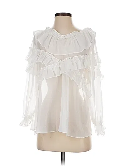 Pre-owned Assorted Brands 3/4 Sleeve Blouse In White