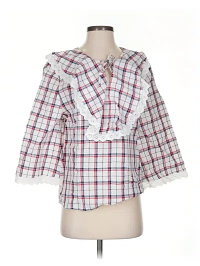 Pre-owned Assorted Brands 3/4 Sleeve Blouse In White