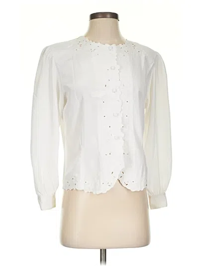 Pre-owned Assorted Brands 3/4 Sleeve Blouse In White
