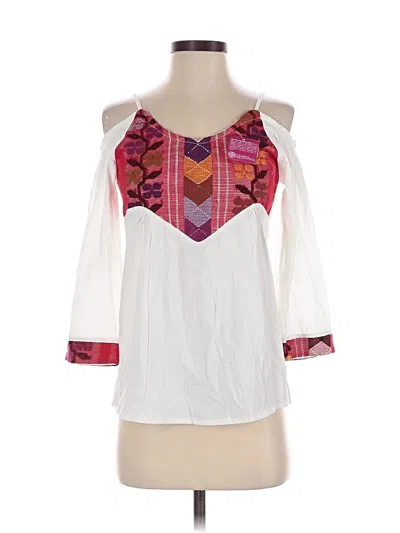 Assorted Brands 3/4 Sleeve Blouse In White