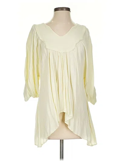 Pre-owned Assorted Brands 3/4 Sleeve Blouse In White