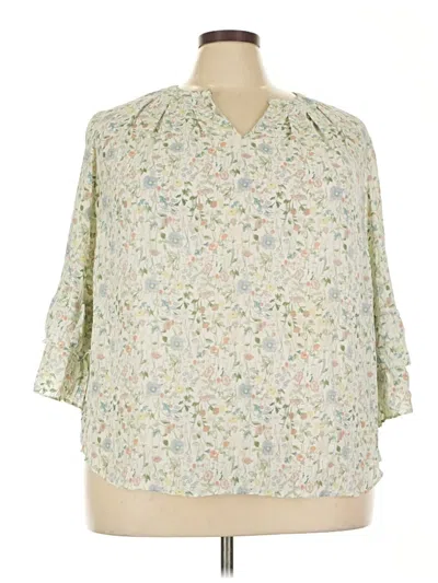 Pre-owned Assorted Brands 3/4 Sleeve Blouse In White