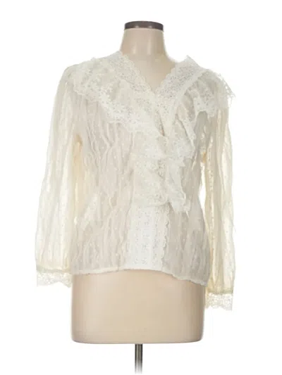 Pre-owned Assorted Brands 3/4 Sleeve Blouse In White